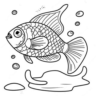 Slippery Fish Swimming In Water Coloring Page 49612-39734