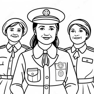 Juliette Gordon Low With Girl Scouts Coloring Page 49633-39753