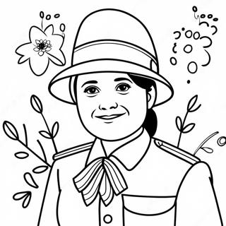 Juliette Gordon Low With Girl Scouts Coloring Page 49633-39756