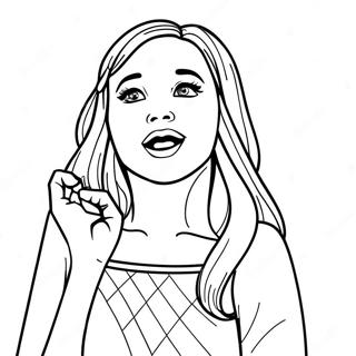 Dove Cameron Singing On Stage Coloring Page 49653-39769