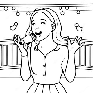 Dove Cameron Singing On Stage Coloring Page 49653-39771