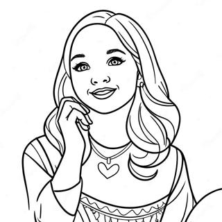 Dove Cameron Singing On Stage Coloring Page 49653-39772