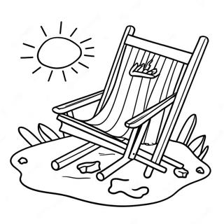 Colorful Summer Beach Reading Coloring Page 49663-39774