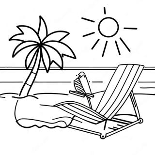 Colorful Summer Beach Reading Coloring Page 49663-39775