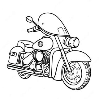 Police Motorcycle Coloring Pages