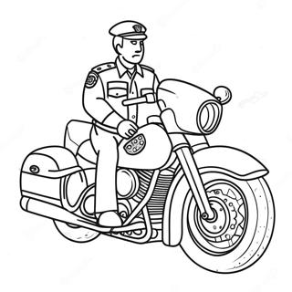 Police Motorcycle Coloring Page 49682-39790