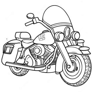 Police Motorcycle Coloring Page 49682-39791