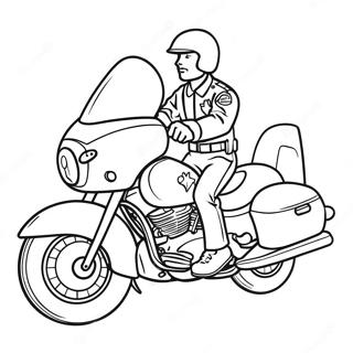 Cool Police Motorcycle In Action Coloring Page 49683-39802