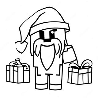 Minecraft Christmas Coloring Pages