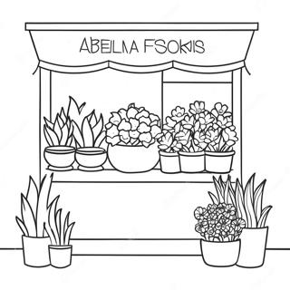 Flower Shop Coloring Pages