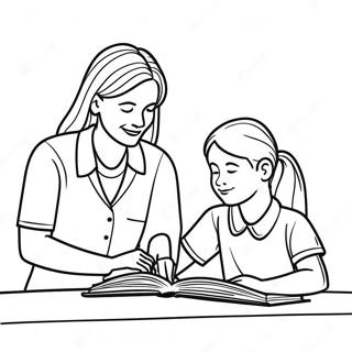 School Counselor Helping Students Coloring Page 49732-39830