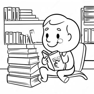 Friendly School Counselor With Books Coloring Page 49733-39835