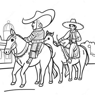 Vibrant Charro Days Parade Coloring Page 49753-39854