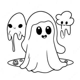 Sad Ghost Club Coloring Pages