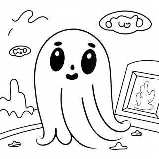 Sad Ghost Club Coloring Page 49762-39852