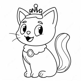 Princess Peach Cat Coloring Pages