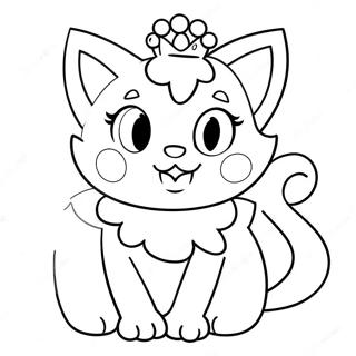 Princess Peach Cat Coloring Pages