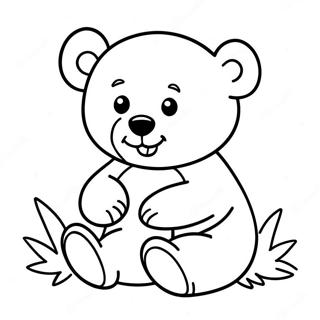 Cute Black Bear Cub Coloring Page 49783-39869