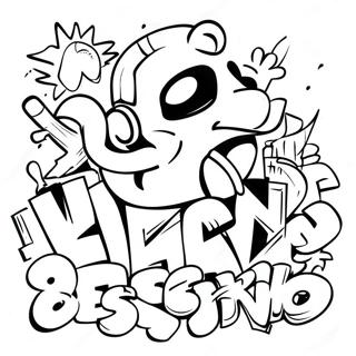 Hip Hop Graffiti Coloring Pages