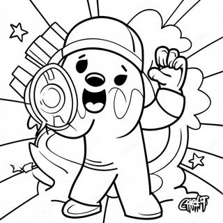 Hip Hop Graffiti Coloring Page 49792-39875