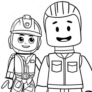 Emmet And Wyldstyle Adventure Coloring Page 49803-39889