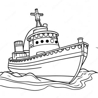 Lego Boat Coloring Pages