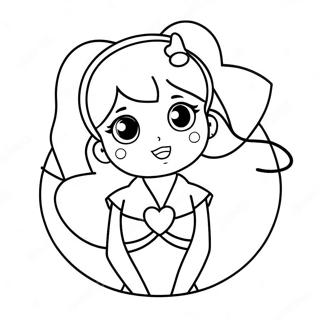 Cute Sailor Venus With Heart Accessories Coloring Page 49863-39937