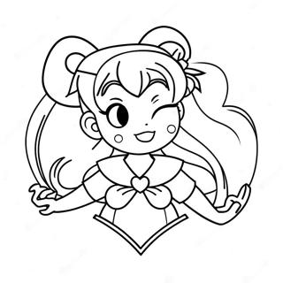 Cute Sailor Venus With Heart Accessories Coloring Page 49863-39938