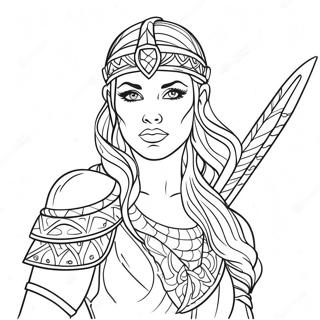 Warrior Princess Coloring Pages