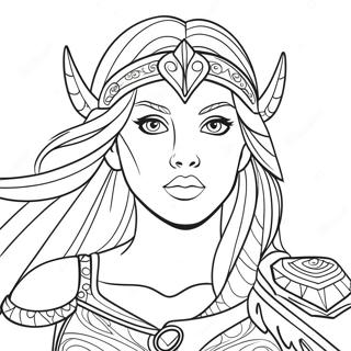 Warrior Princess Coloring Page 49872-39934