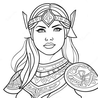 Warrior Princess Coloring Page 49872-39935