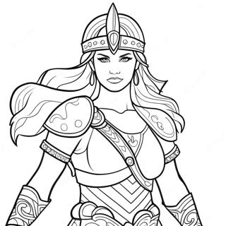 Warrior Princess Coloring Page 49872-39936