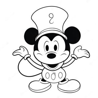 Mickey Mouse In A Fun Hat Coloring Page 49893-39957