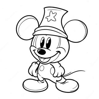 Mickey Mouse In A Fun Hat Coloring Page 49893-39958