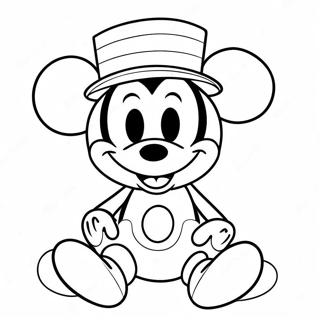 Mickey Mouse In A Fun Hat Coloring Page 49893-39960