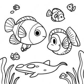 Turtle Finding Nemo Coloring Pages