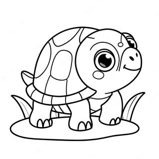 Cute Baby Turtle With Nemo Coloring Page 49923-39978