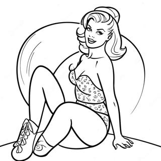 Pin Up For Adults Coloring Page 49932-39990