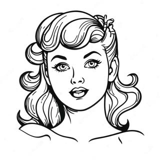 Pin Up For Adults Coloring Page 49932-39991