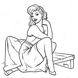 Pin Up For Adults Coloring Page 49932-39992