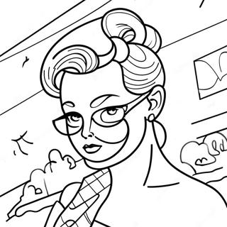 Pin Up For Adults Coloring Pages