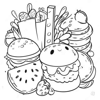 Delicious Menu Items Coloring Page 49953-40001