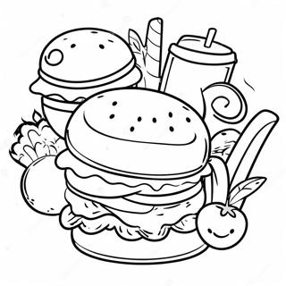 Delicious Menu Items Coloring Page 49953-40002