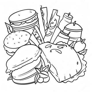 Delicious Menu Items Coloring Page 49953-40003