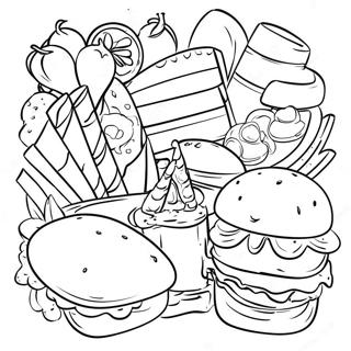 Delicious Menu Items Coloring Page 49953-40004