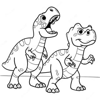 Ferocious T Rex Vs Triceratops Coloring Page 49963-40007