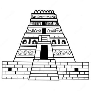 Colorful Inca Temple Coloring Page 50003-40041