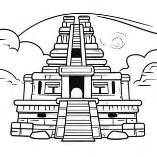 Colorful Inca Temple Coloring Page 50003-40042