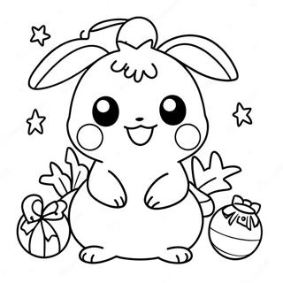 Pokemon Christmas Coloring Page 5001-4163