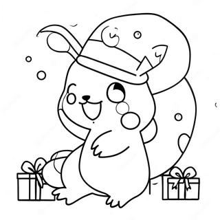 Pokemon Christmas Coloring Page 5001-4164